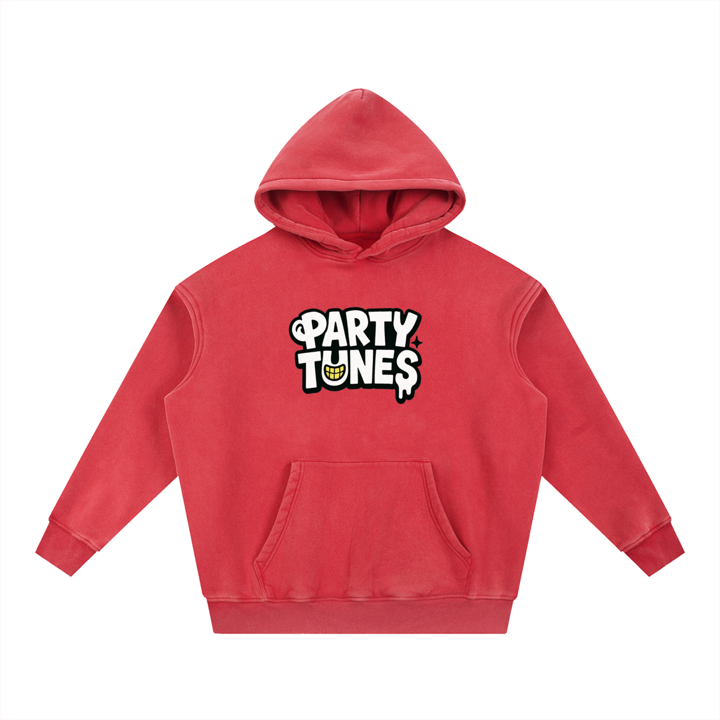 "Strawberry Elephant" Snow Wash Fleece Oversize Hoodie