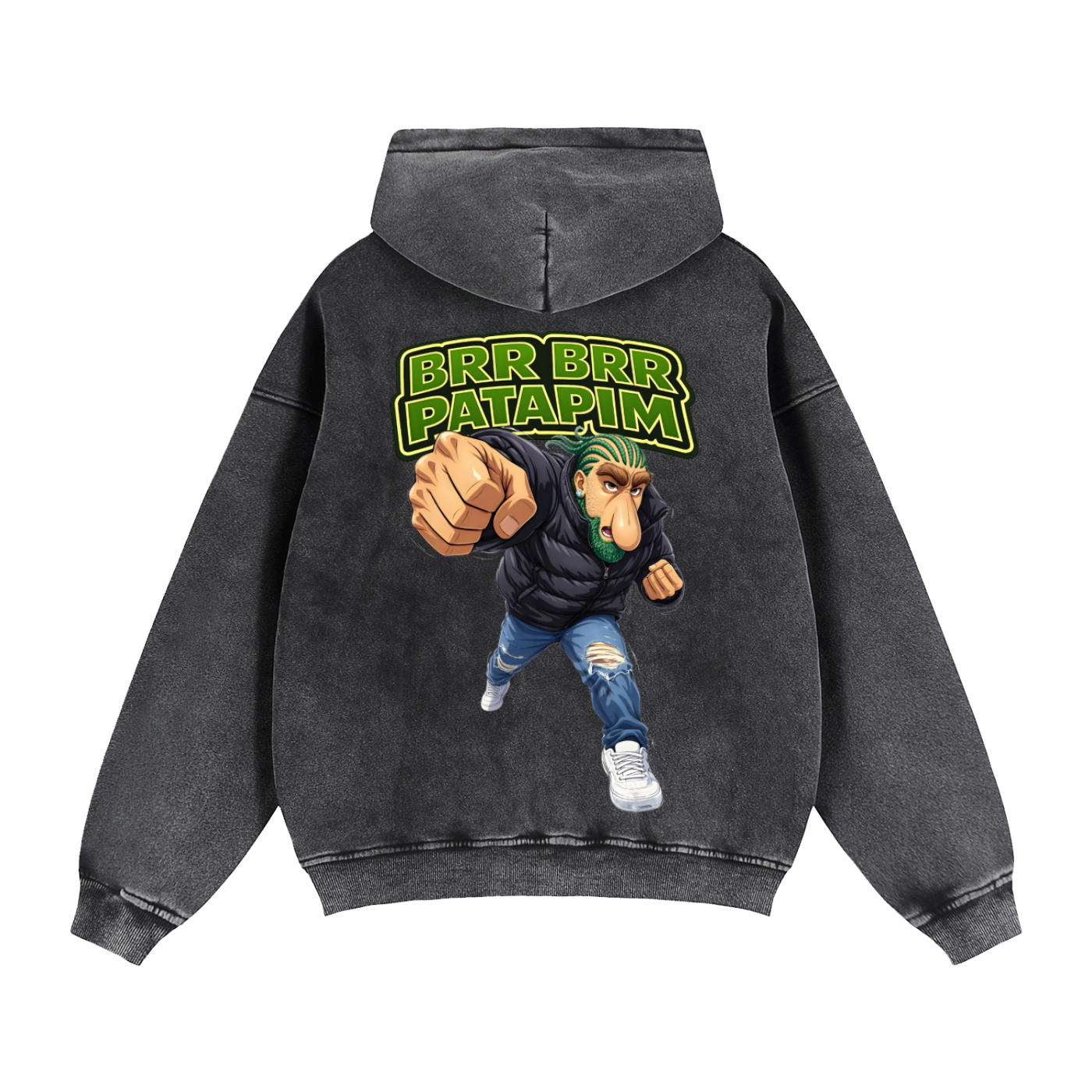 "Brr Brr Patapim" Zip-Through Boxy Fleece Hoodie