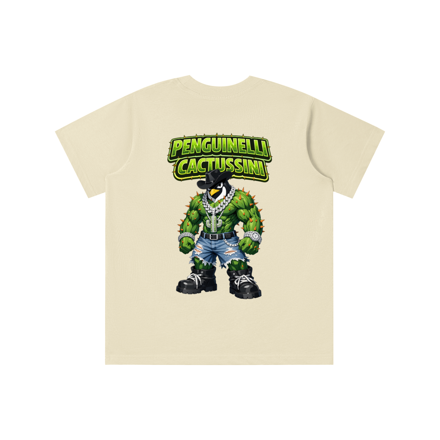 "Penguinelli Cactusini" Essential Kids' T-shirt