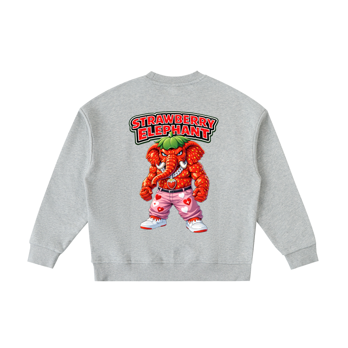 "Strawberry Elephant" Essential Fleece Kids' Crewneck Sweatshirt