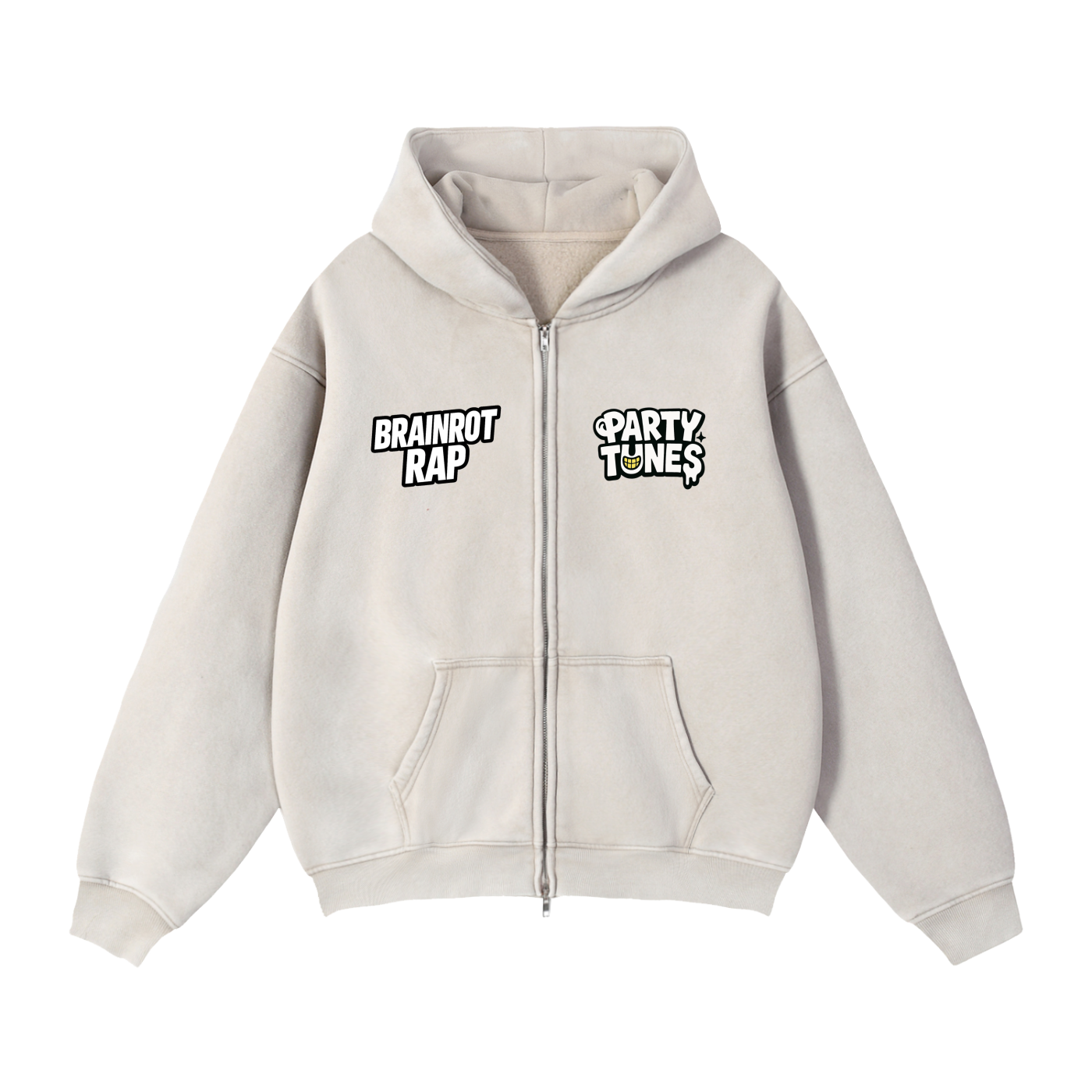 "Orcalero Orcala" Zip-Through Boxy Fleece Hoodie