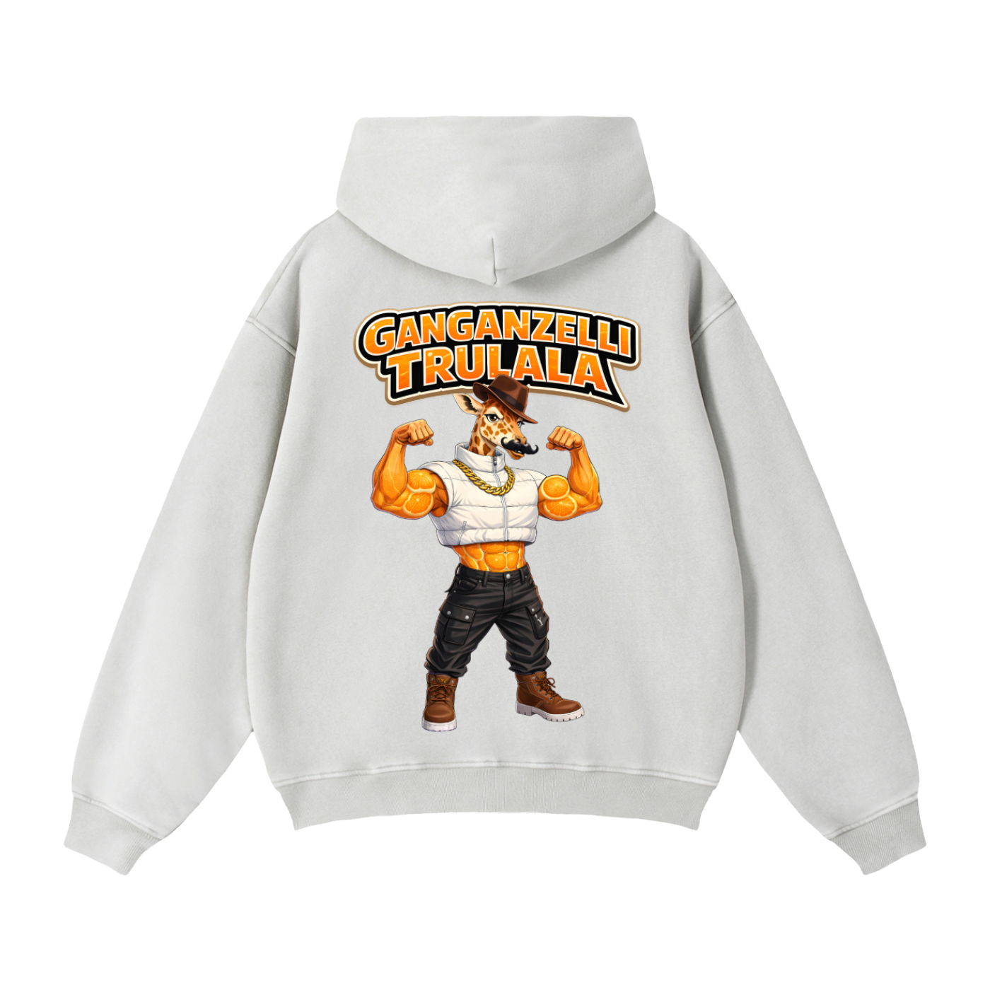 "Ganganzelli Trulala" Zip-Through Boxy Fleece Hoodie