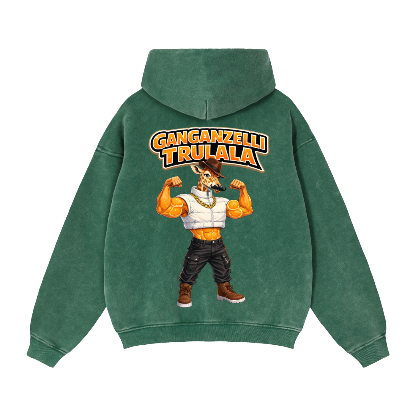 "Ganganzelli Trulala" Zip-Through Boxy Fleece Hoodie