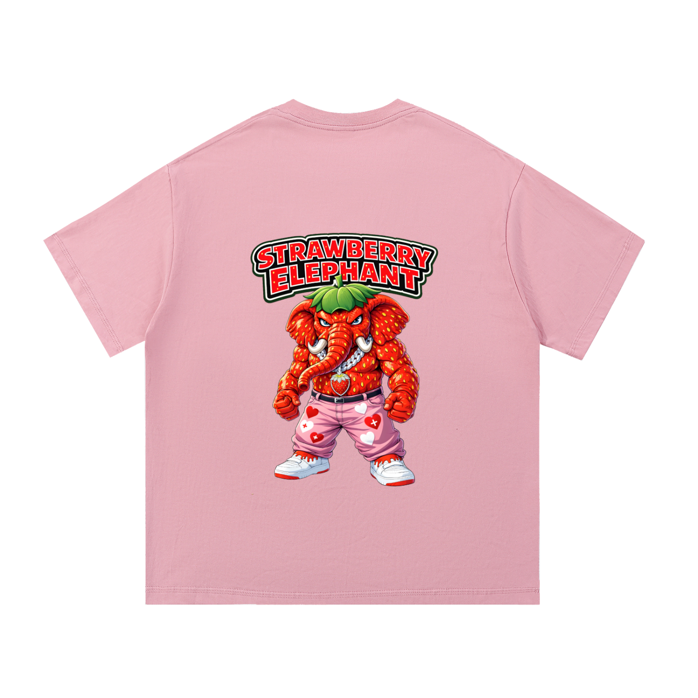 "Strawberry Elephant" Essential Cotton T-Shirt