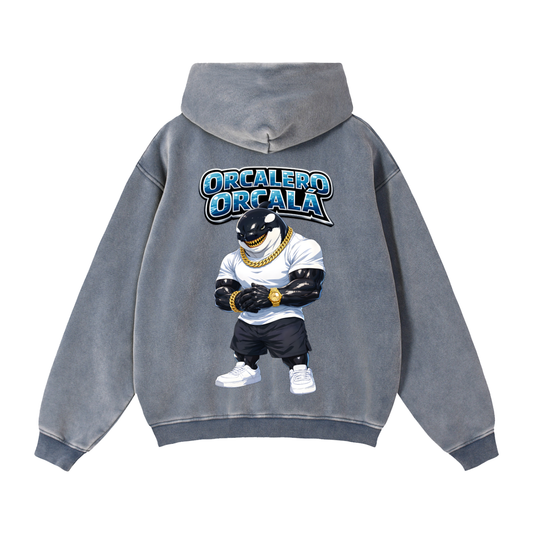 "Orcalero Orcala" Zip-Through Boxy Fleece Hoodie