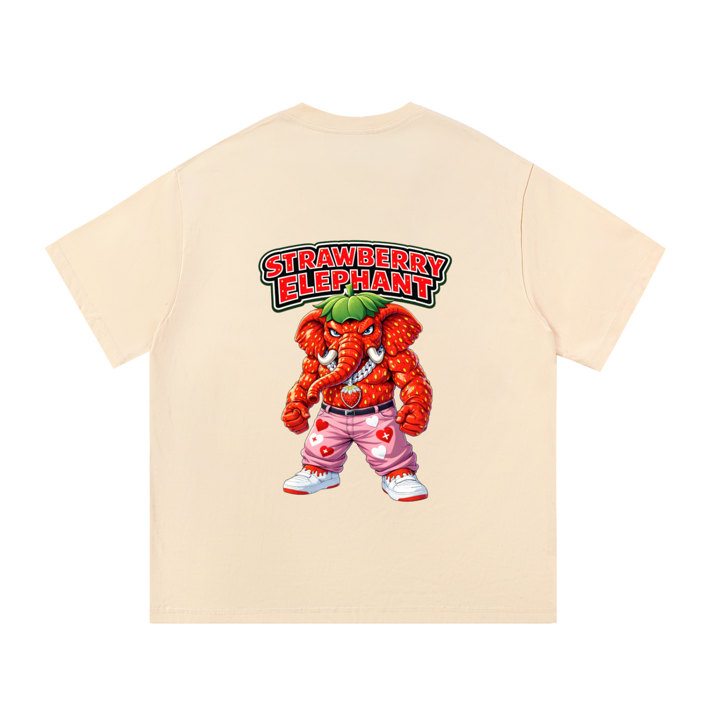 "Strawberry Elephant" Essential Cotton T-Shirt