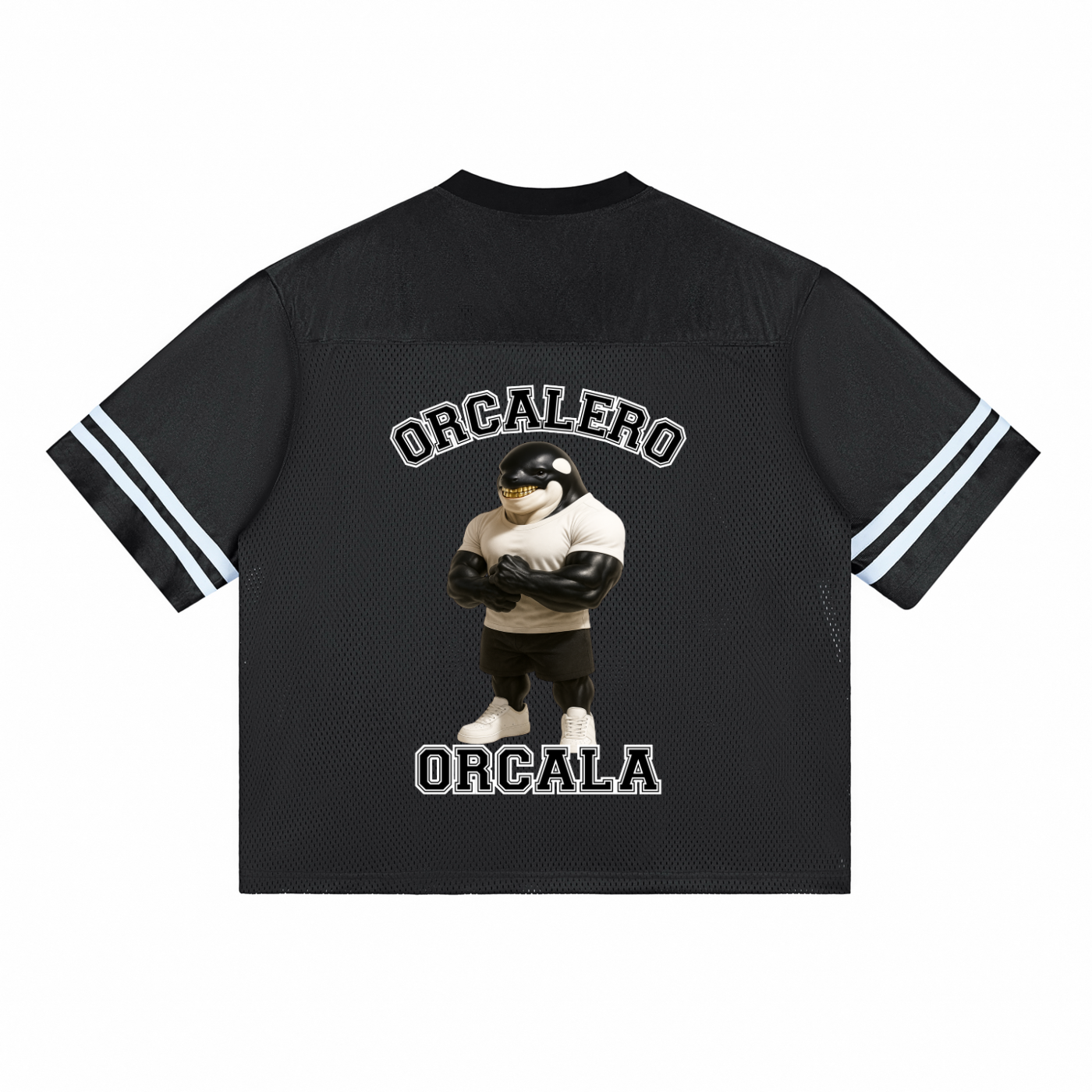 Party Tunes "Orcalero Orcala" Taped Mesh T-Shirt