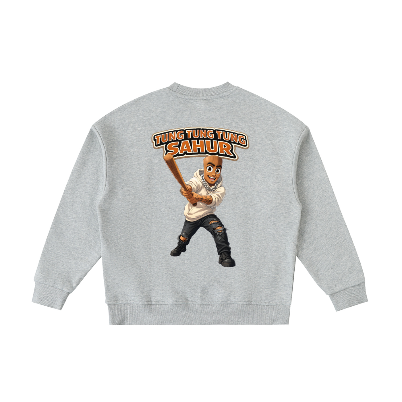 "Tung Tung Tung Sahur" Essential Fleece Kids' Crewneck Sweatshirt