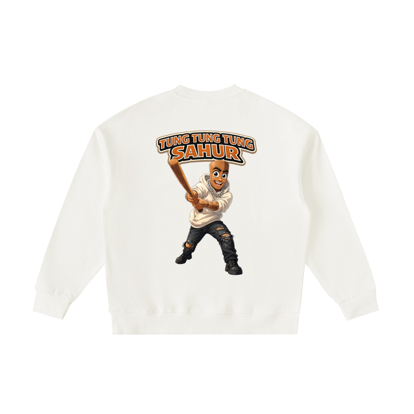 "Tung Tung Tung Sahur" Essential Fleece Kids' Crewneck Sweatshirt