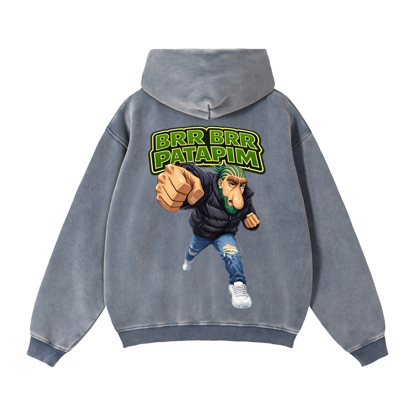 "Brr Brr Patapim" Zip-Through Boxy Fleece Hoodie