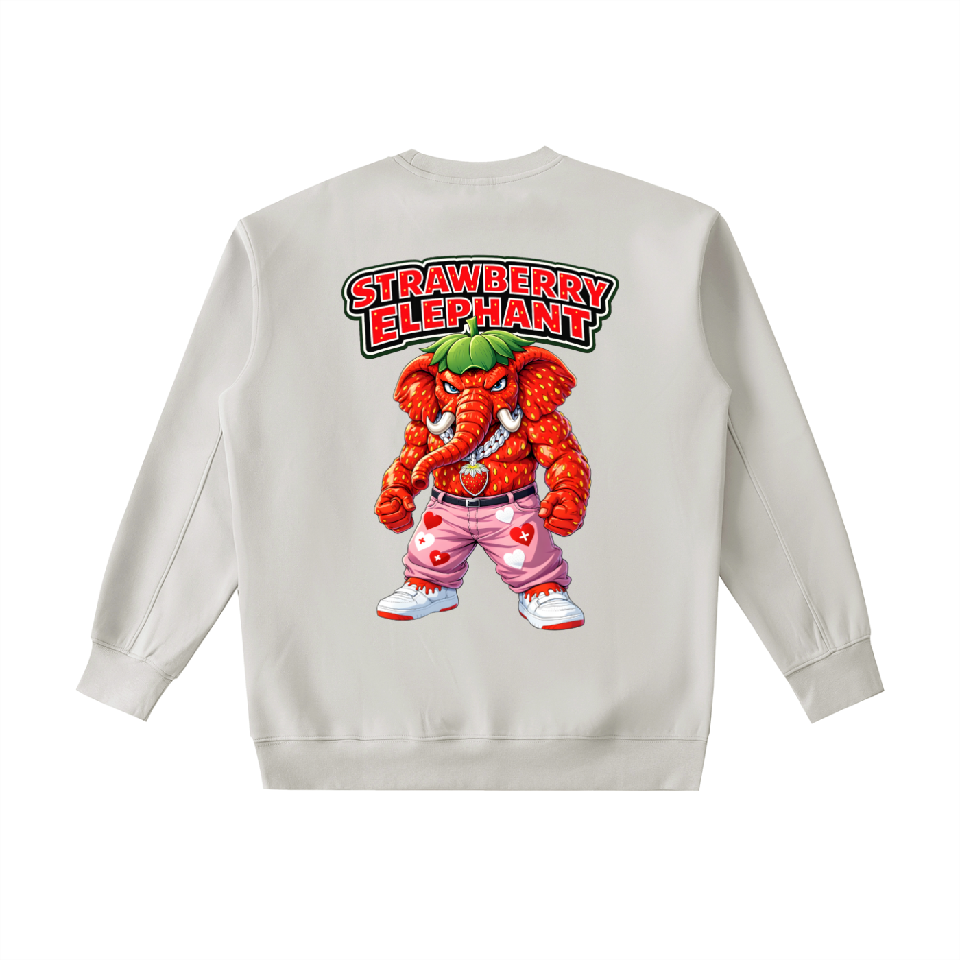 "Strawberry Elephant" Essential Heavyweight Crewneck Sweatshirt