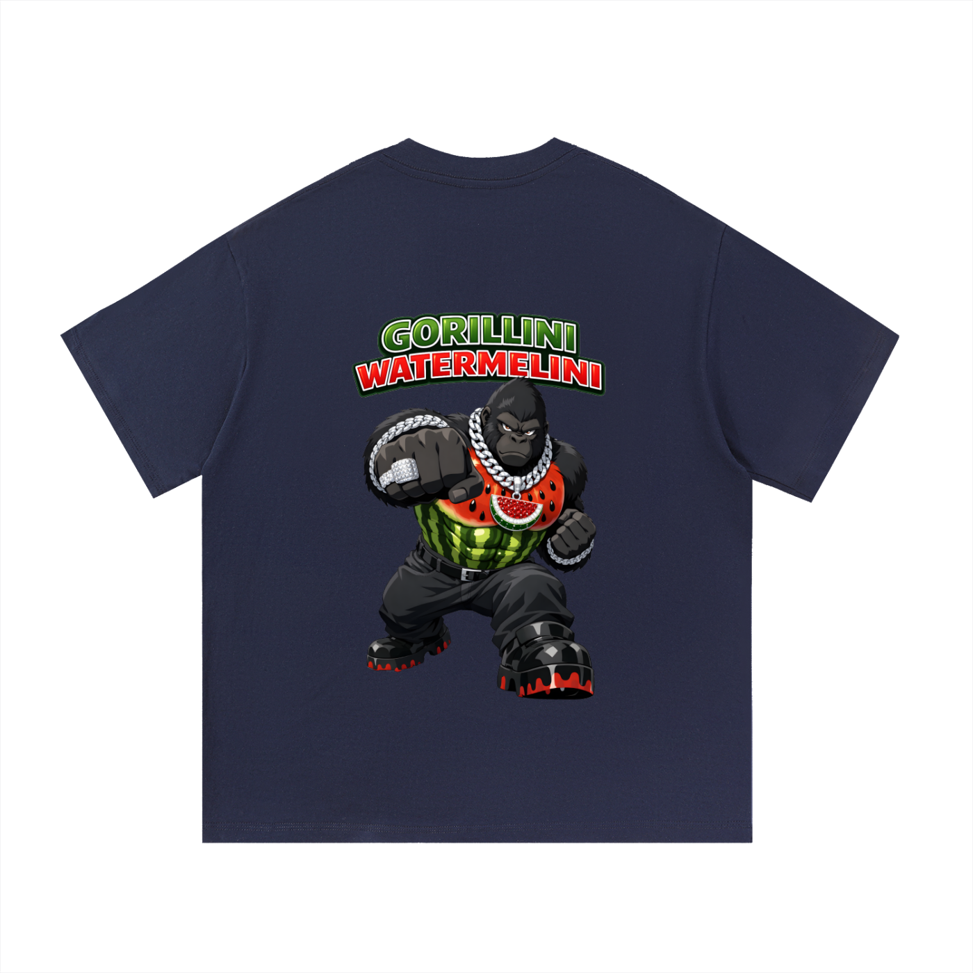 "Gorillini Watermelini" Essential Cotton T-Shirt