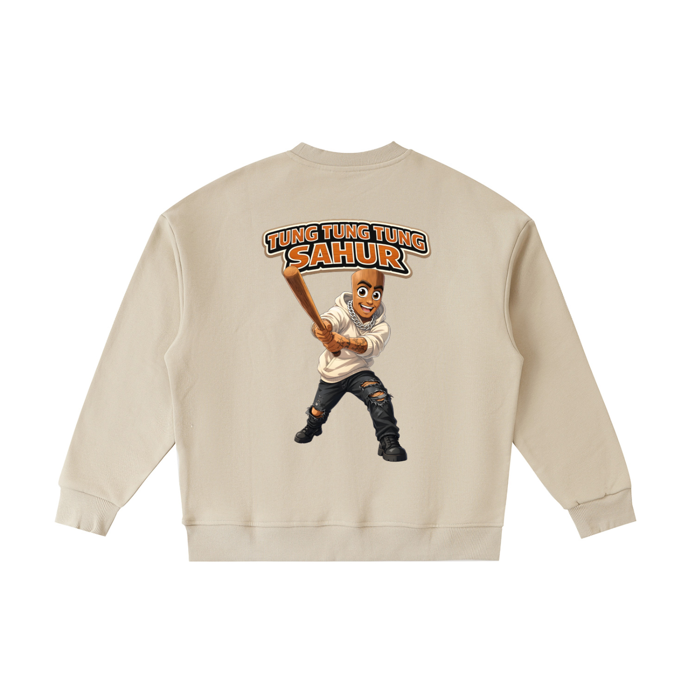 "Tung Tung Tung Sahur" Essential Fleece Kids' Crewneck Sweatshirt