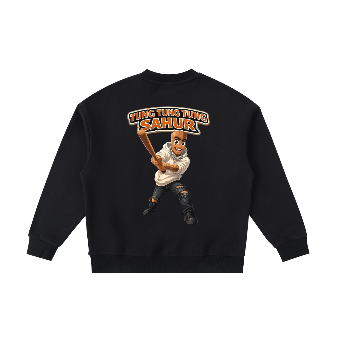 "Tung Tung Tung Sahur" Essential Fleece Kids' Crewneck Sweatshirt