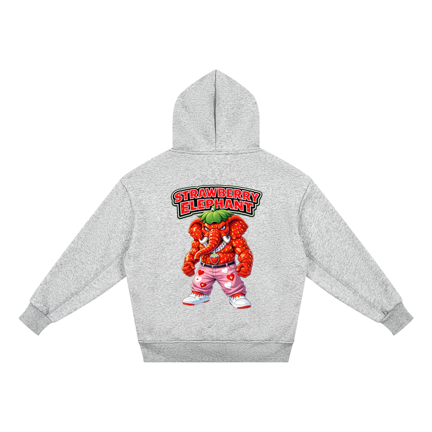 "Strawberry Elephant" Essential Kids' Fleece Hoodie
