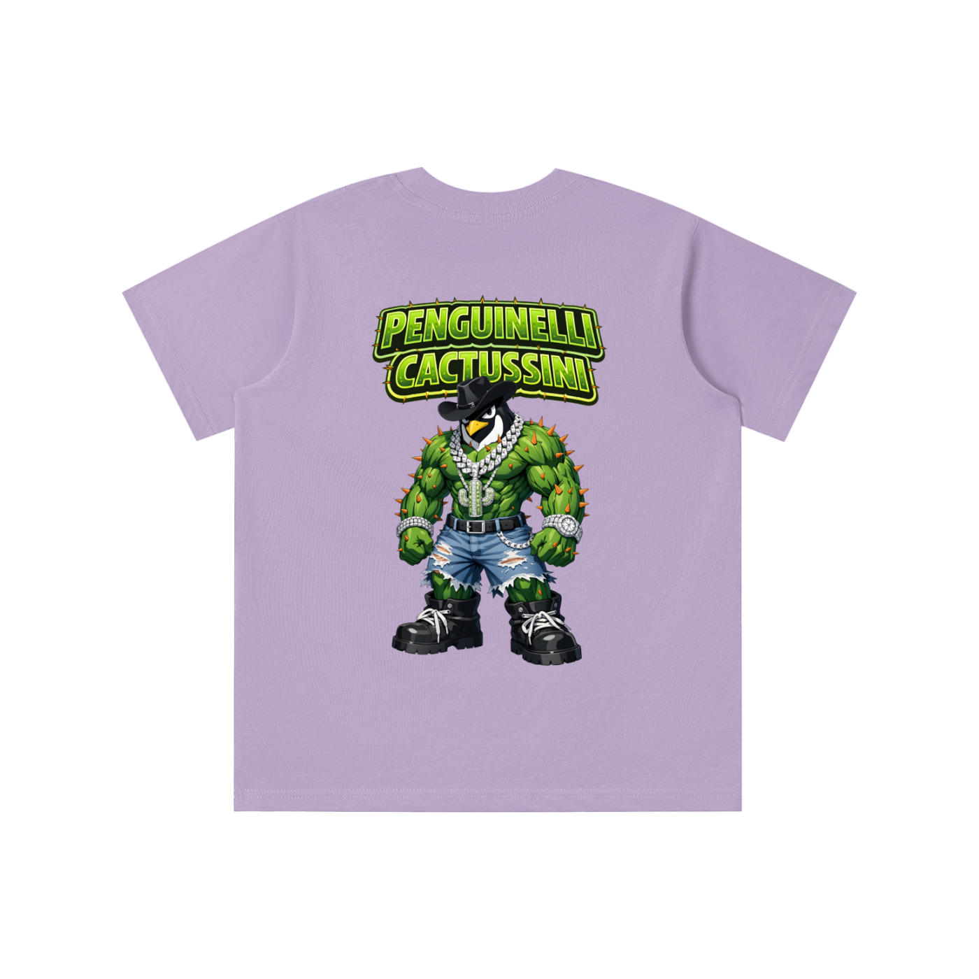 "Penguinelli Cactusini" Essential Kids' T-shirt