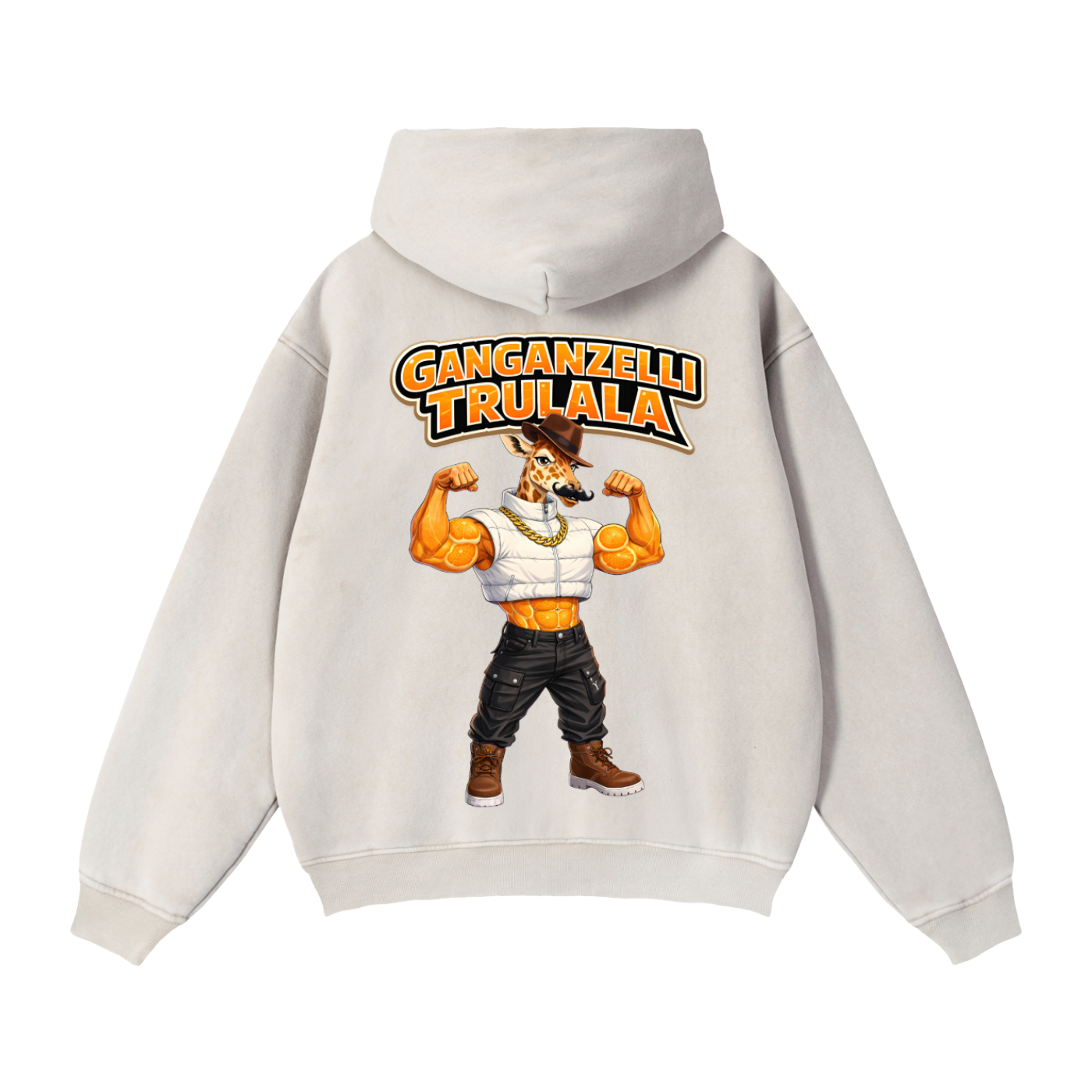 "Ganganzelli Trulala" Zip-Through Boxy Fleece Hoodie