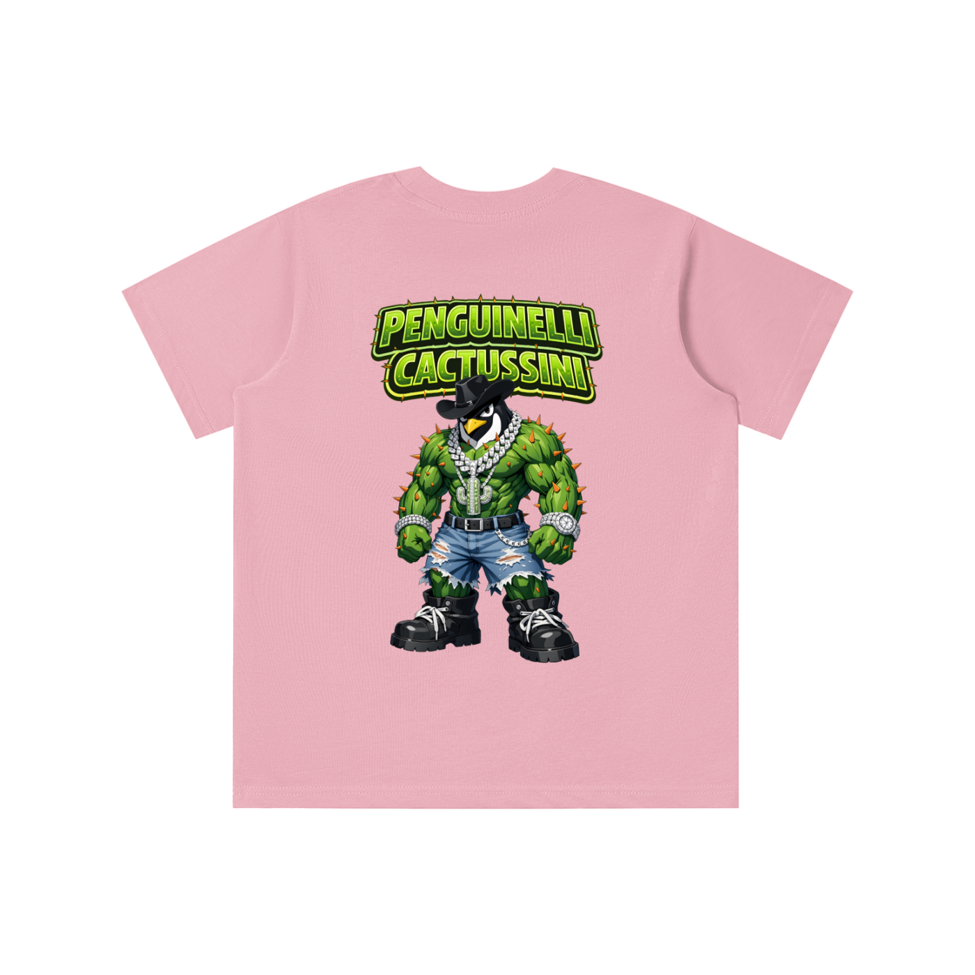 "Penguinelli Cactusini" Essential Kids' T-shirt