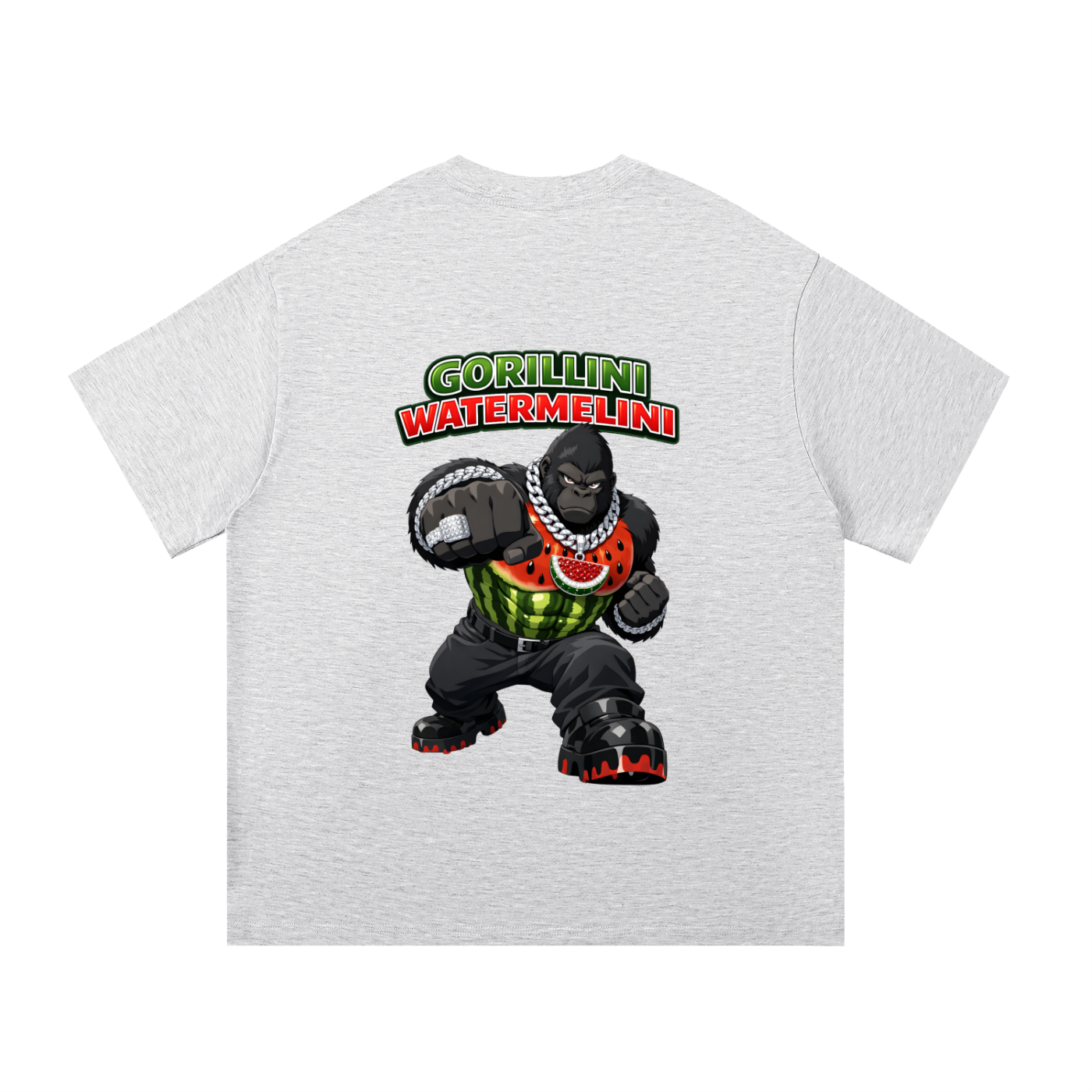 "Gorillini Watermelini" Essential Cotton T-Shirt