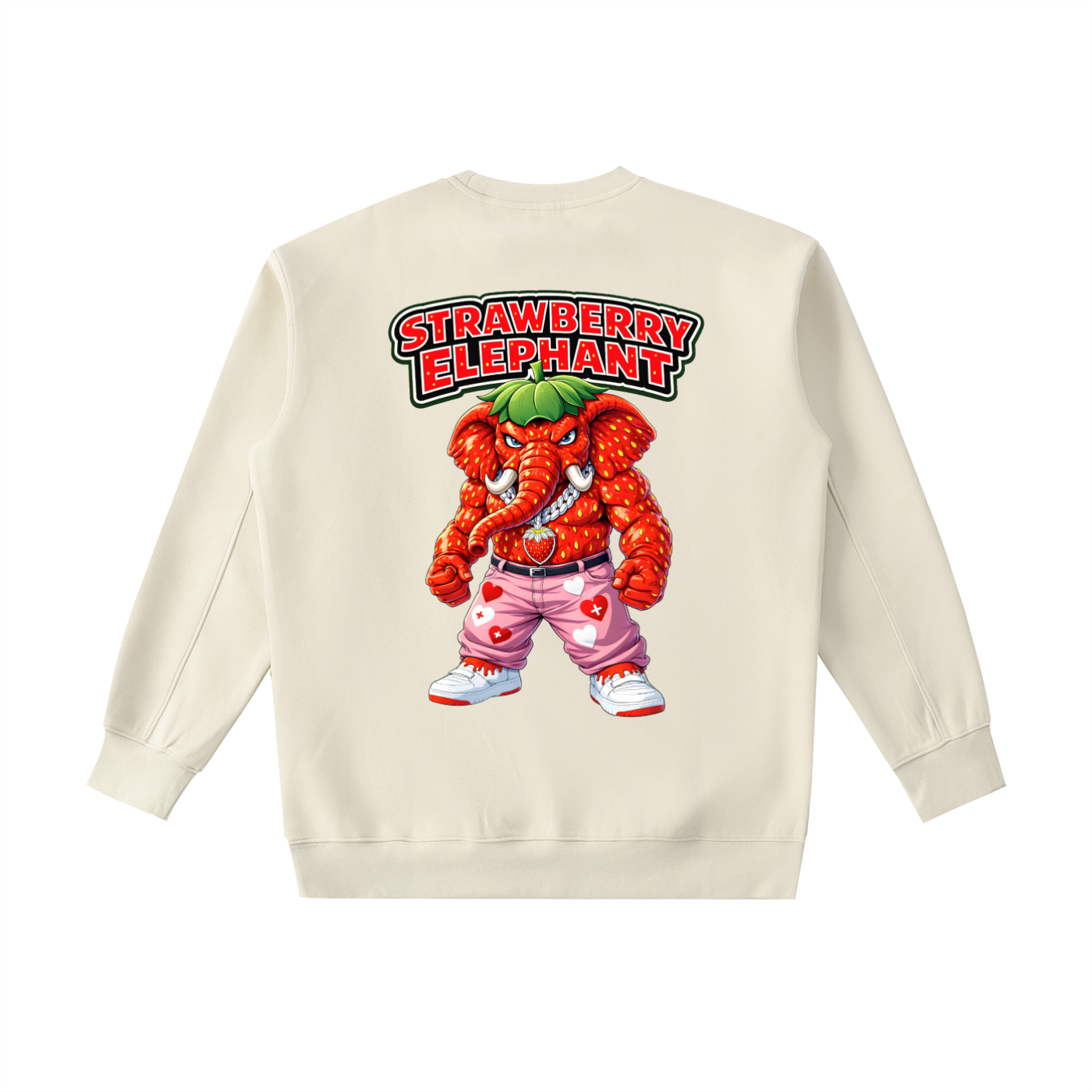 "Strawberry Elephant" Essential Heavyweight Crewneck Sweatshirt