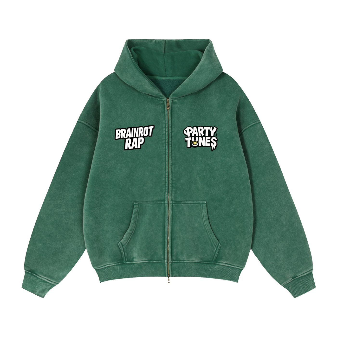 "Bombardino Crocodilo" Zip-Through Boxy Fleece Hoodie