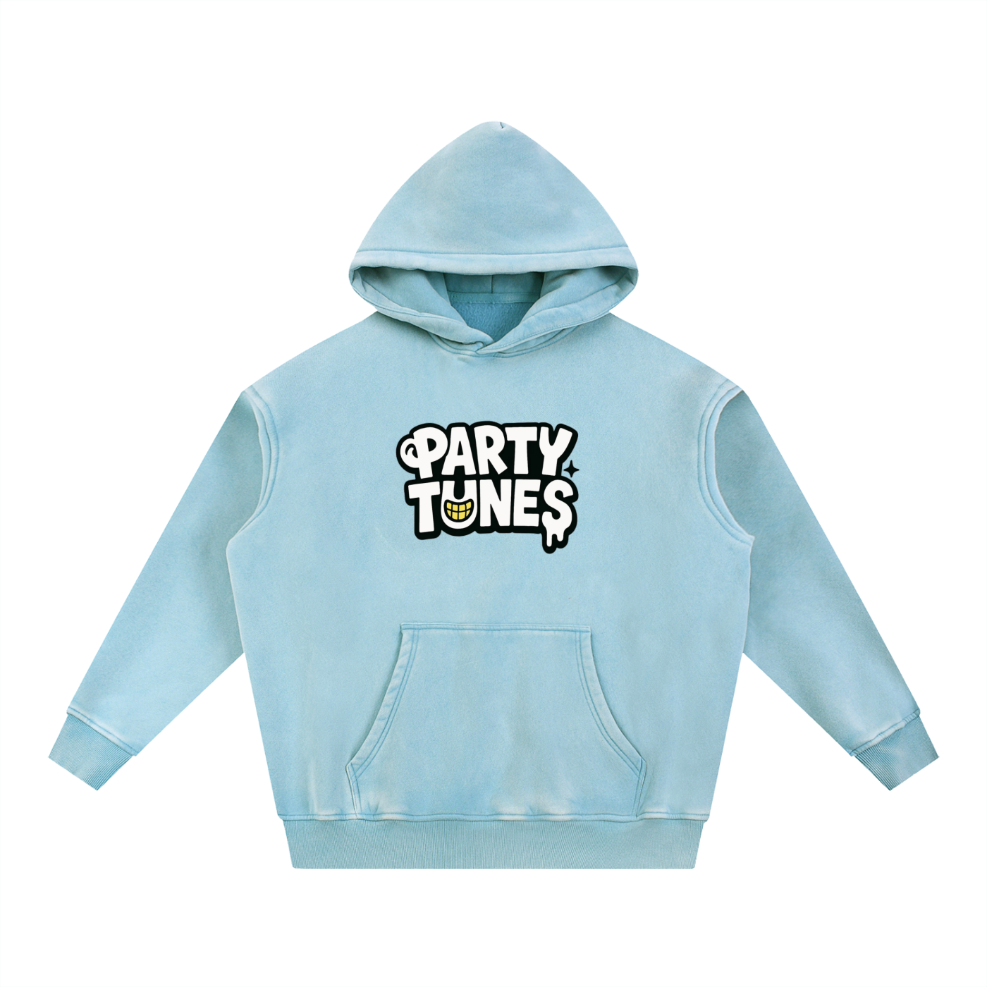 "Ganganzelli Trulala" Snow Wash Fleece Oversize Hoodie