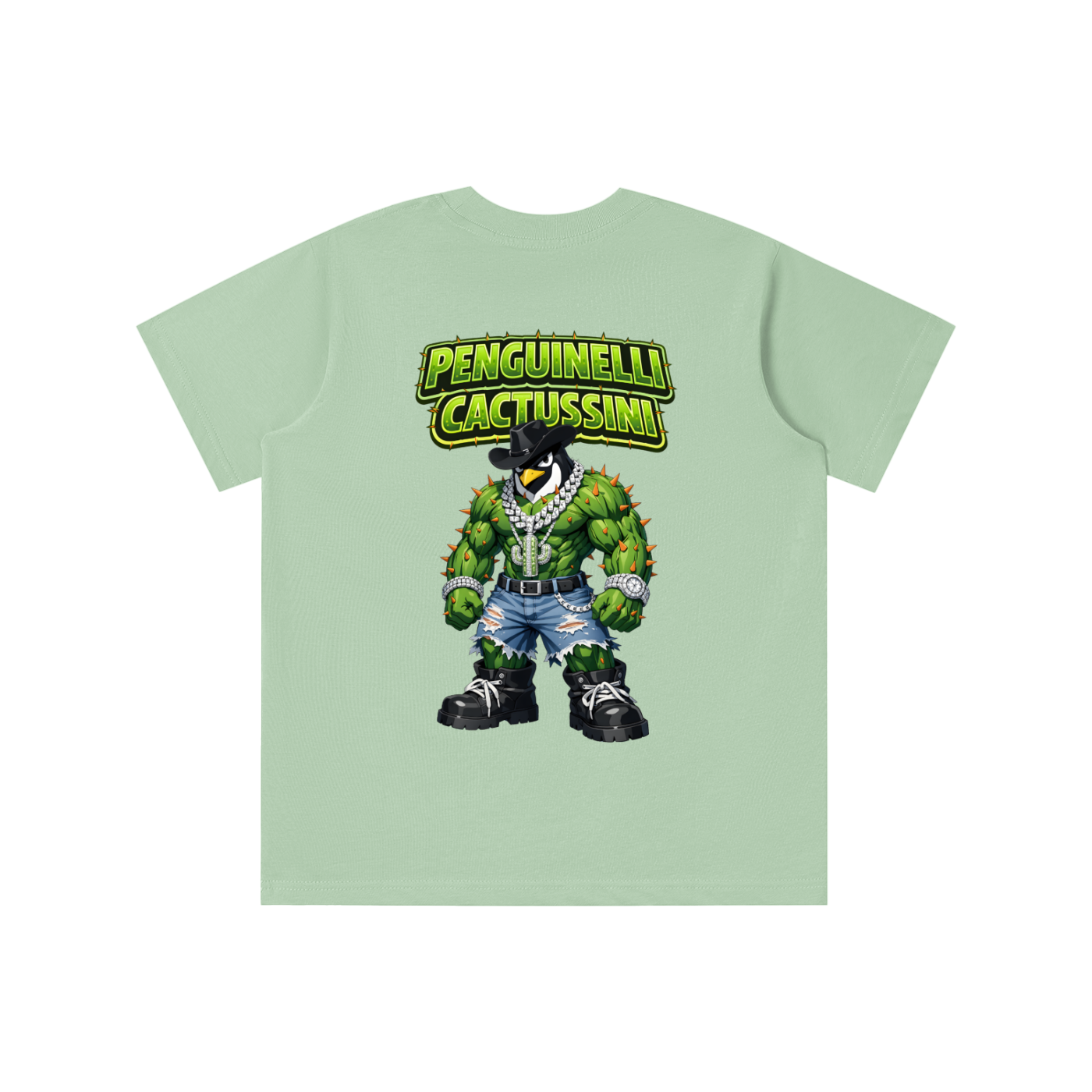 "Penguinelli Cactusini" Essential Kids' T-shirt