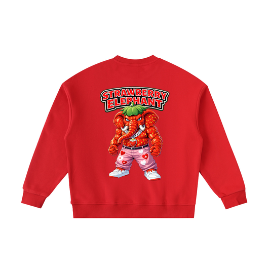 "Strawberry Elephant" Essential Fleece Kids' Crewneck Sweatshirt