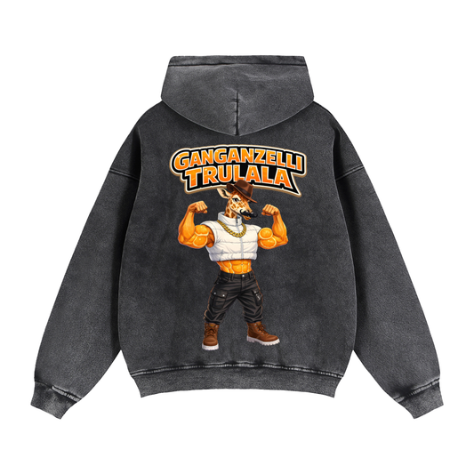 "Ganganzelli Trulala" Zip-Through Boxy Fleece Hoodie