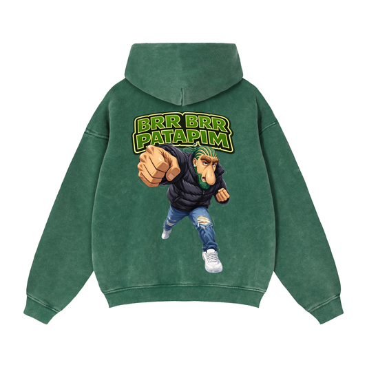 "Brr Brr Patapim" Zip-Through Boxy Fleece Hoodie