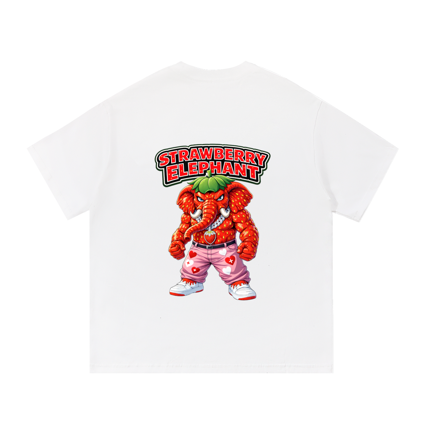 "Strawberry Elephant" Essential Cotton T-Shirt