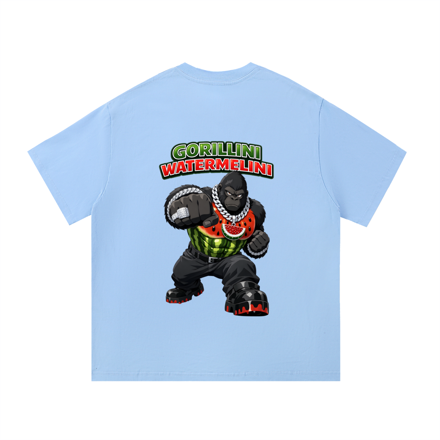 "Gorillini Watermelini" Essential Cotton T-Shirt