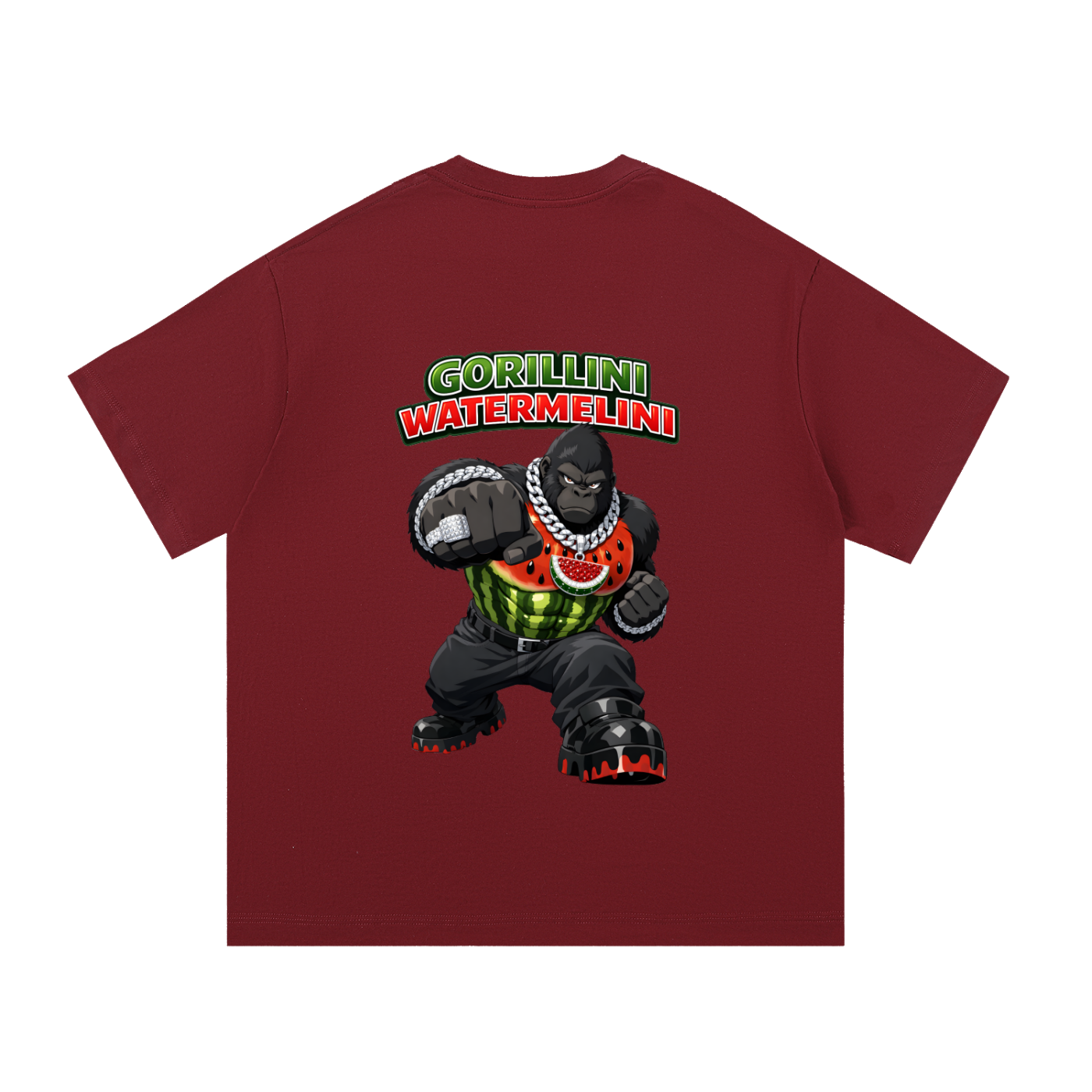 "Gorillini Watermelini" Essential Cotton T-Shirt