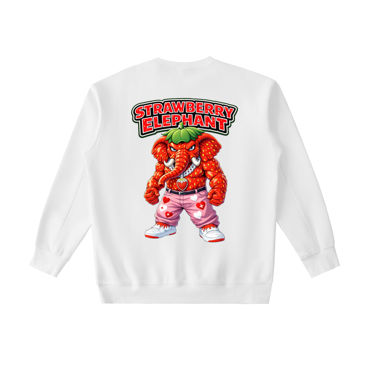 "Strawberry Elephant" Essential Heavyweight Crewneck Sweatshirt