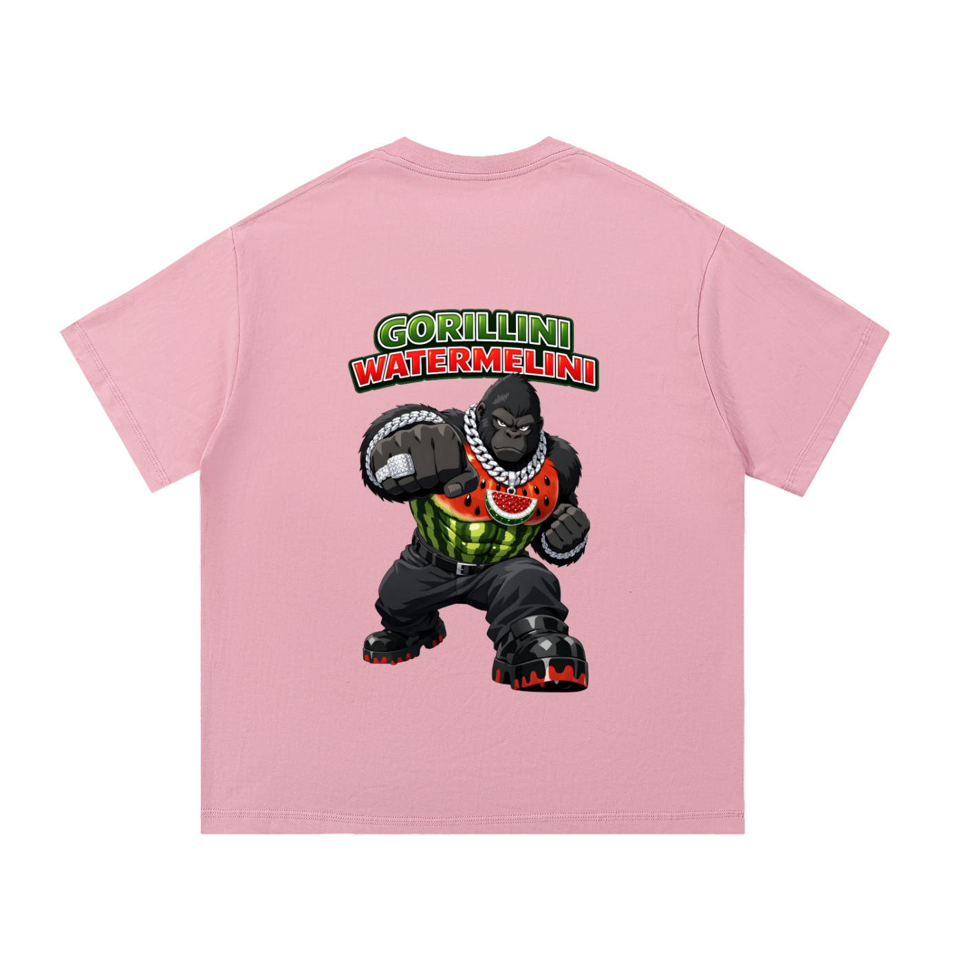 "Gorillini Watermelini" Essential Cotton T-Shirt