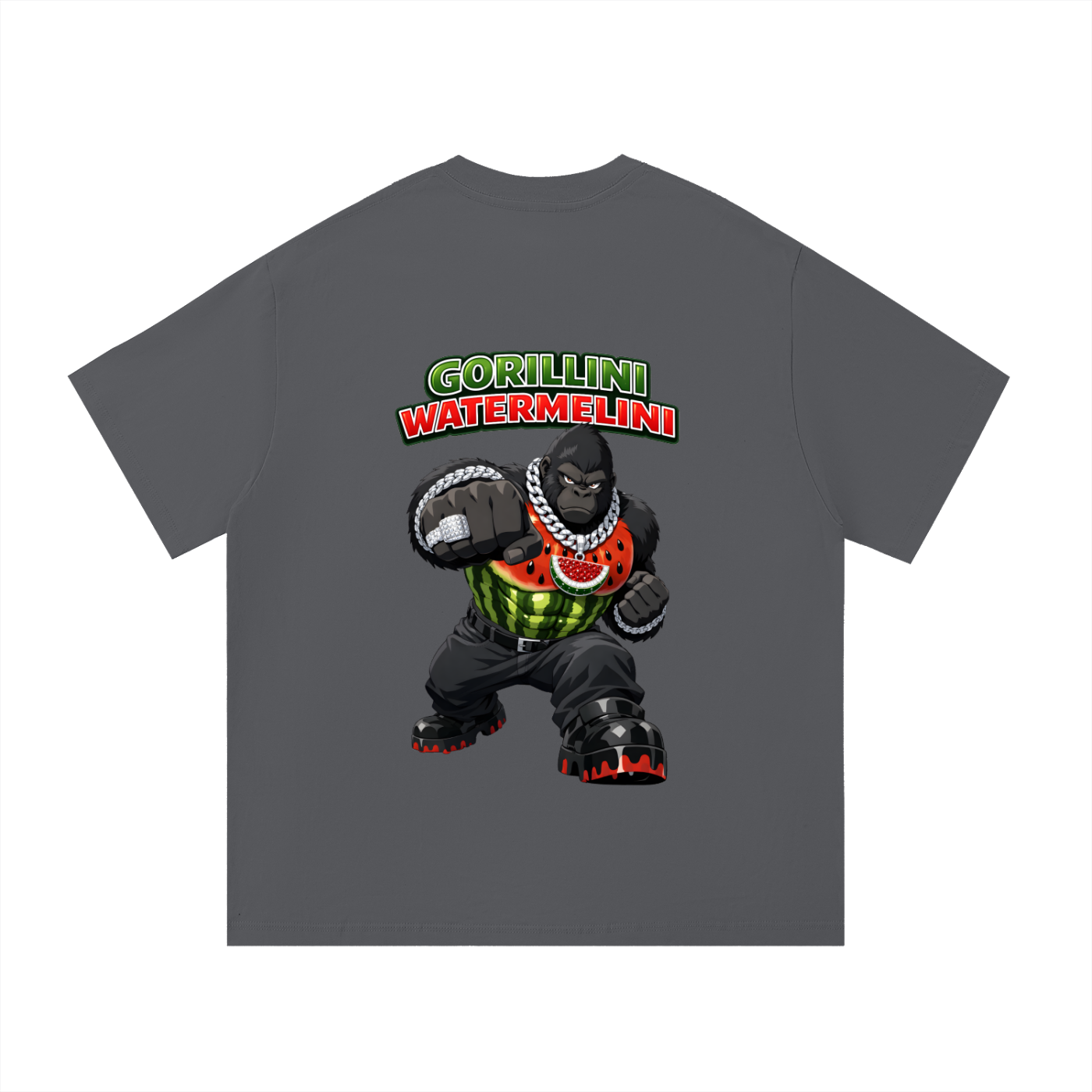 "Gorillini Watermelini" Essential Cotton T-Shirt
