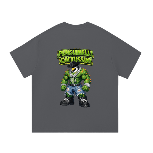 "Penguinelli Cactusini" Essential Cotton T-Shirt