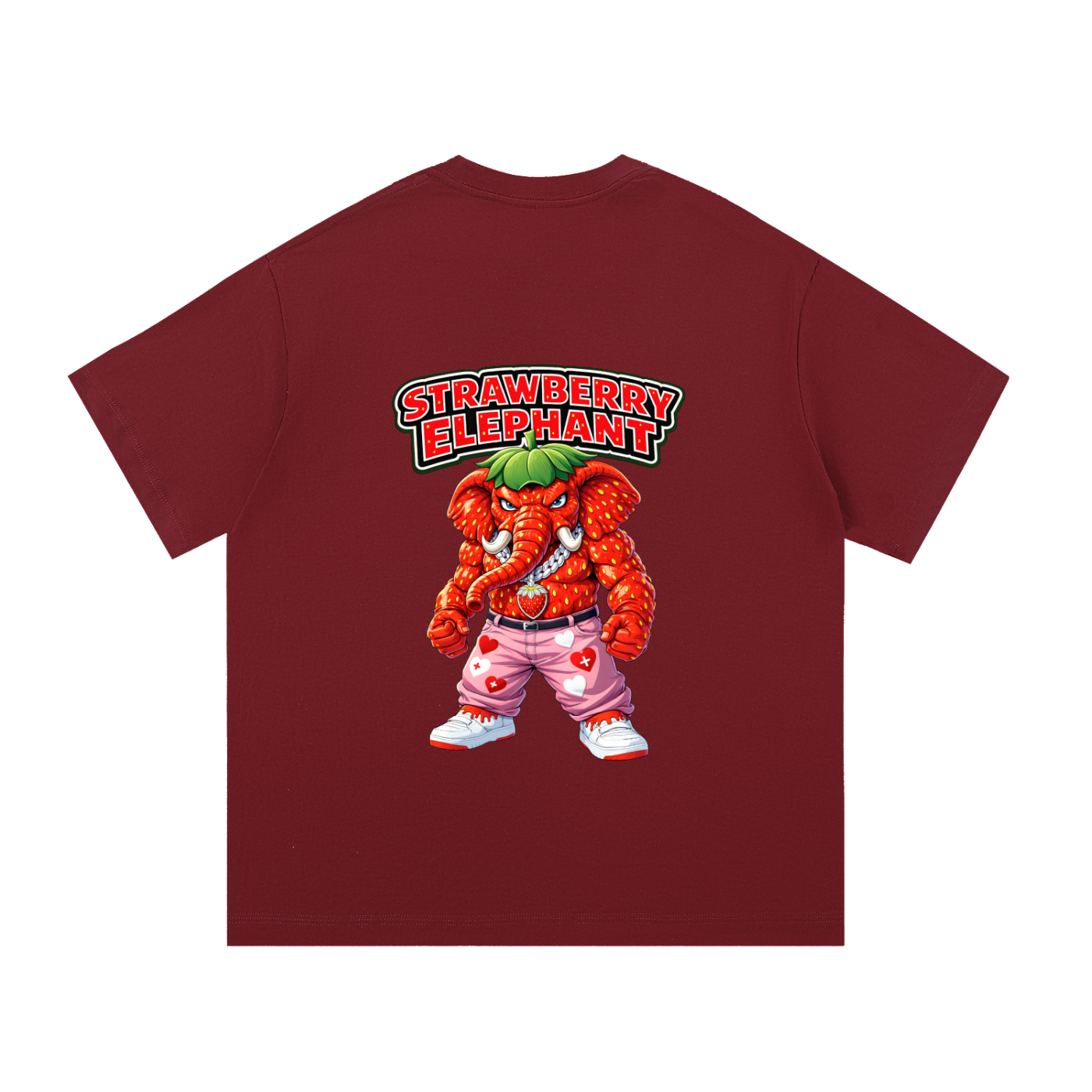 "Strawberry Elephant" Essential Cotton T-Shirt