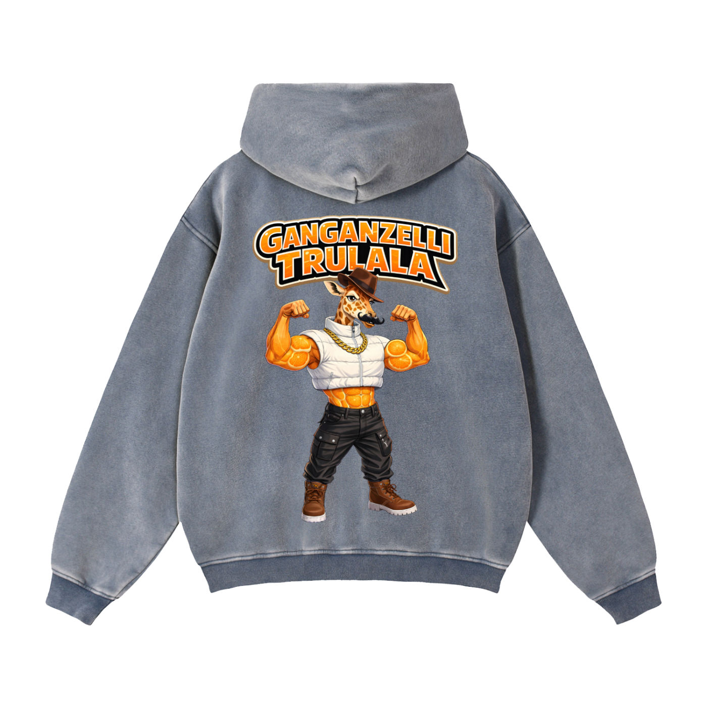 "Ganganzelli Trulala" Zip-Through Boxy Fleece Hoodie