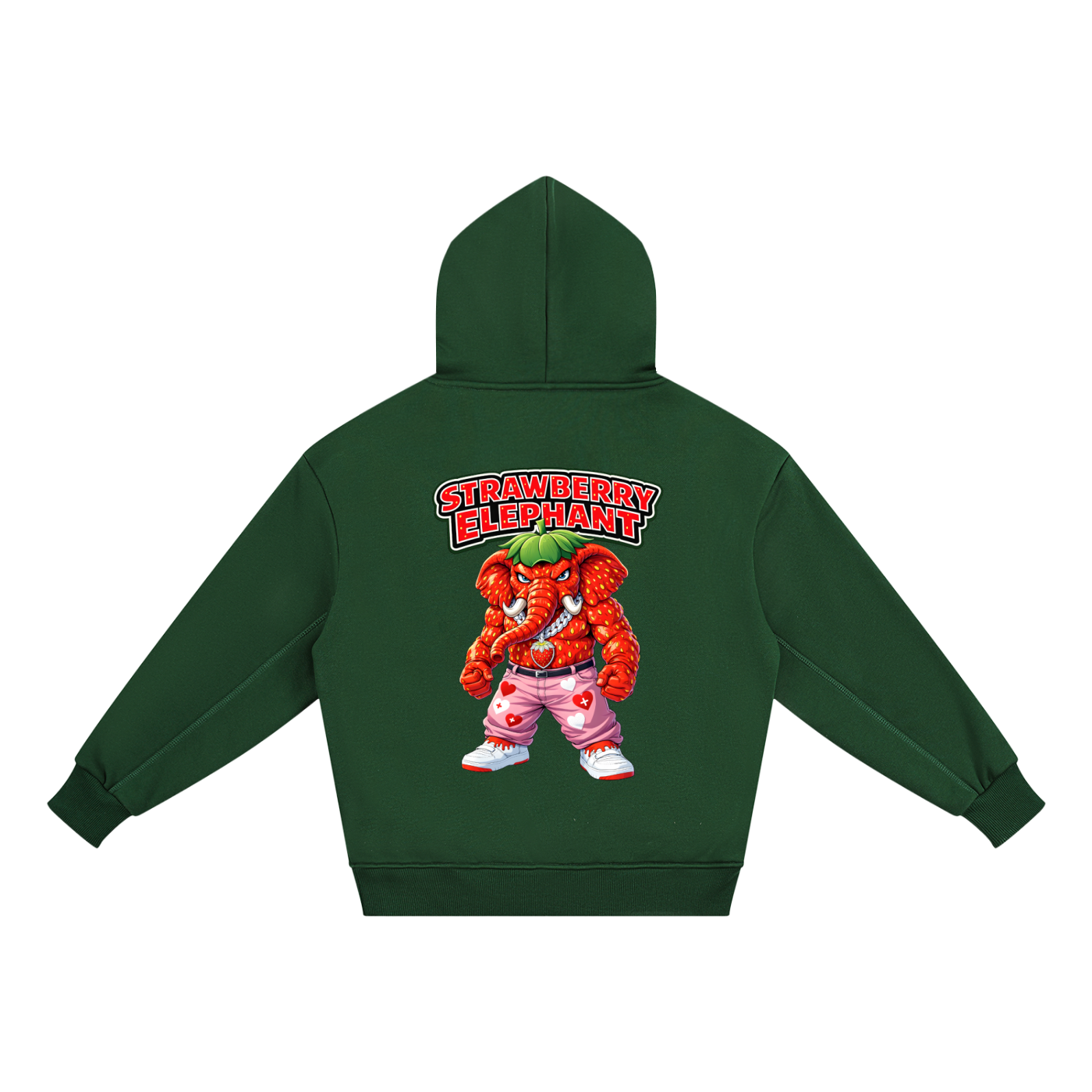 "Strawberry Elephant" Essential Kids' Fleece Hoodie